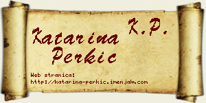 Katarina Perkić vizit kartica